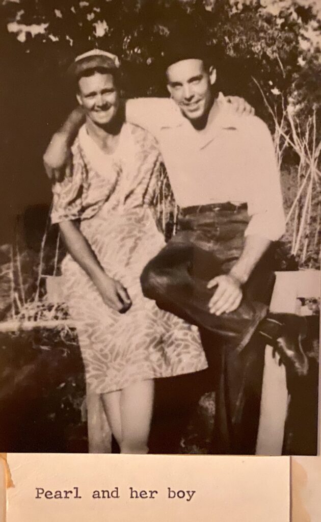 Johnny Mullins with mother, Pearl Morris